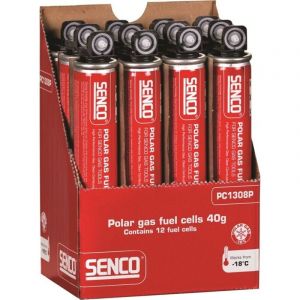 Senco Pack de 12 Cartouche de gaz PC1308P 40gr pour cloueur agrafeuse