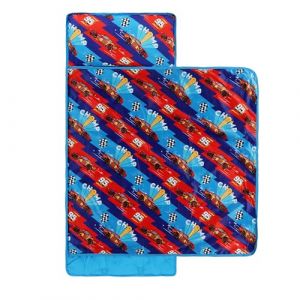 Tapis de sieste Disney Pixar Cars pour enfant sac de couchage doux avec oreiller int&eacute;gr&eacute; pour l&rsquo;&eacute;cole.