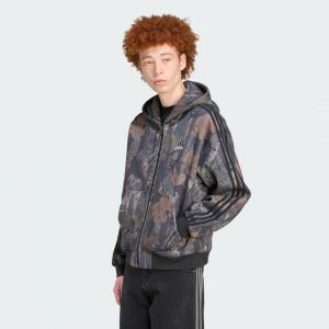 Adidas Originals Haut zip int&eacute;gral Camo, pointure X-Small - Taille X-Small