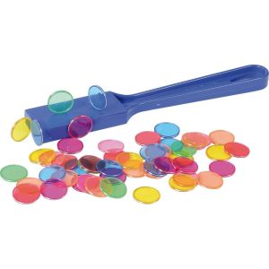 Eduplay Bâton magnétique avec 50 jetons avec anneaux métalliques