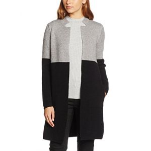 Image de Morgan Gilet long bicolore Noir, Gris - Taille XS;S;M;L