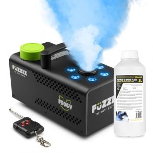 Fuzzix F506V - Machine à Fumée Verticale 500 Watts Multicolore RGB avec 1L de Liquide et Télécommande