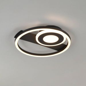 Reality Leuchten Plafonnier, lampe murale, design cercle noir, LED, montage mural, L 32 cm