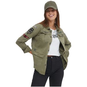 Von Dutch Veste Veste Coton Femme Von Dutch Angel Kaki