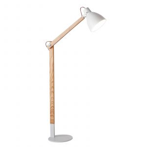 Lumiere Fabas Luce Lighting - Fabas Luce Sveva Lampadaire Task Blanc / Verre Frêne, E27