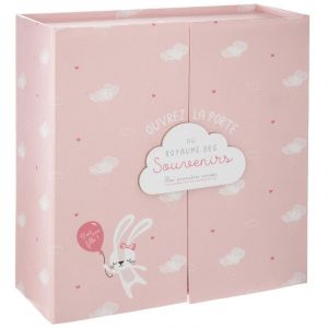 Image de Atmosphera Coffret de naissance 9 tiroirs porte nuage Rose