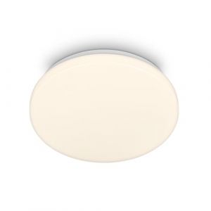 BRILONER - Plafonnier LED pour salle de bain, couleur blanc chaud, protection contre la poussière et les éclaboussures, 12W, 1300lm, plafonnier, cuisine, wc, 27x6,5 cm, blanc