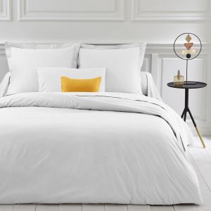 Housse de couette percale de coton TERTIO - Blanc