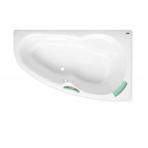 Siko Laguna Luiza Baignoire d'angle gain de place, orientation droite 140 x 95 cm en acrylique, Blanc (LU1400P)