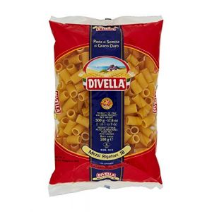 Image de DIVELLA P&Acirc;TES DE SEMOULE DE BL&Eacute; DUR DEMI-RIGATONI 18 GR 500 X 24