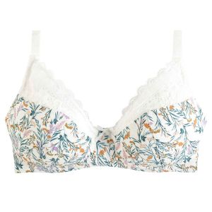 Soutien-gorge souple ivoire/orange Elena - Pomm'Poire