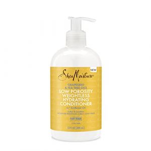 Shea Moisture Acondicionador para cabello con porosidad baja - Aceites de semilla de uva y árbol de té