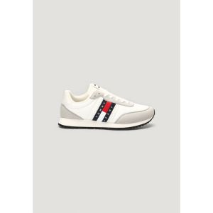 Tommy Hilfiger Tommy Jeans Chaussures Basses TJM Classic Runner EM0EM01709 pour Homme, Blanc (&eacute;cru), Pointure 39, Blanc &eacute;cru, 40 EU