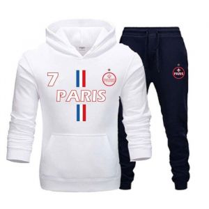 Jogging Surv&ecirc;tement De Paris Blanc Et Bleu Marine Enfant (Taille 5/6 Ans,Couleur Blanc)