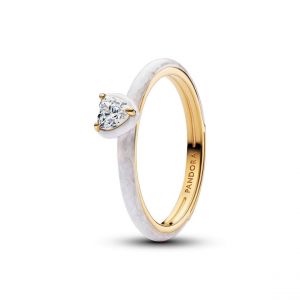 Pandora Bague C?ur Chakra Blanc