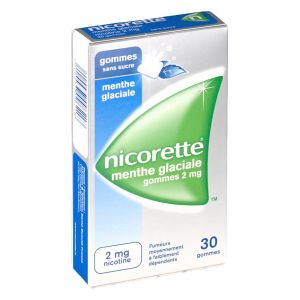 Johnson & Johnson Nicorette menthe glaciale s/s 2 mg - 30 Gommes &agrave; m&acirc;cher