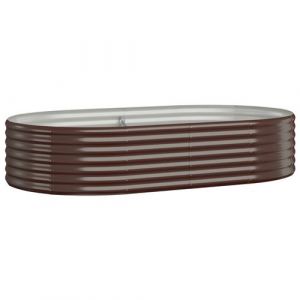 Image de VidaXL Jardinière de jardin Acier enduit de poudre 175x100x36cm Marron