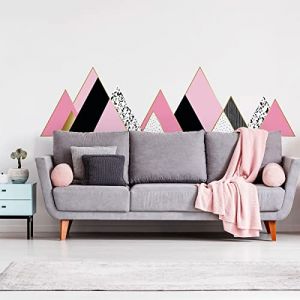 Stickers muraux - Décoration chambre salon - Autocollant Sticker mural géant montagnes scandinaves HOGGAR - 100x150cm