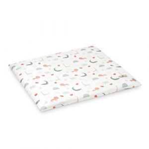 Julius Z&ouml;llner Housse pour matelas &agrave; langer en coton bio - Organic Wild Friends - Taille 85 x 75 cm