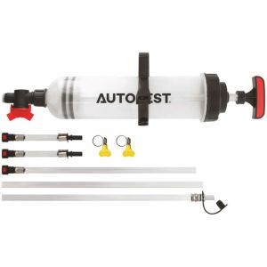 Autobest Seringue de remplissage et aspiration 1,5l - Poign&eacute;e amovible - Robinet de blocage - Transparent - Gradu&eacute;e