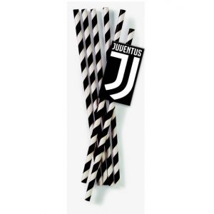 12 Pailles Juventus en carton 19,5 cm
