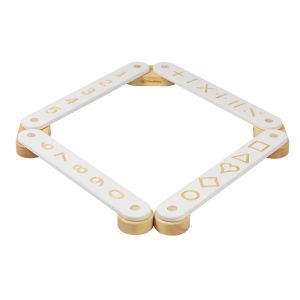 Poutre d'équilibre avec Planches Bois Blanc, 4 Éléments