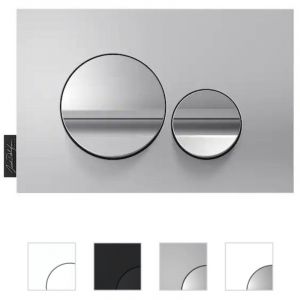 Jacob Delafon Plaque de commande, double touches rondes Blanc brillant