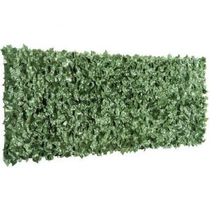 Outsunny Haie artificielle brise-vue décoration rouleau 2,4L x 1H m feuillage réaliste anti-UV vert - Vert