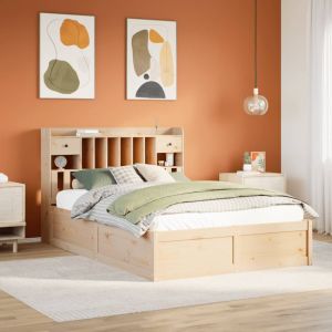 VidaXL Cadre De Lit Sans Matelas 140x190 Cm Bois De Pin Massif