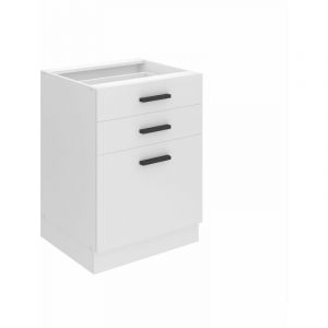 Meuble Cuisine Bas sans Plan de Travail sdsz i Meubles de Cuisine - Taille: 51,6 x 60 x 82 cm i Petit Meuble Cuisine - 2 Tiroirs, 1 Porte i Couleur :