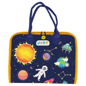 JADE J.A.D.E - Pochette d'Activitées Espace - Montessori - 141513 - Jeu Educatif - Multicolore - Tissus - Voyage - Sensoriel - Jeu pour Enfant - Créateur Français - Pédagogique - À Partir de 3 Ans