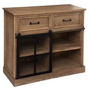 Atmosphera Créateur D'intérieur - Buffet avec porte coulissante en verre danik