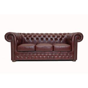 Image de Chesterfield Canapé cuir 3 places Brighton Basic luxe CR