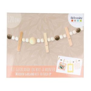 Artémio 3 coffrets DIY décorations de Noël - Guirlande en bois souvenirs