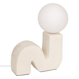 Lampe à poser champignon secteur Sibil beige