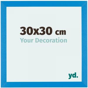 Your Decoration - 30x30 cm - Cadres Photo en mdf Avec Verre acrylique - Anti-Reflet - Excellente Qualité - Bleu Brillant - Cadre Decoration Murale
