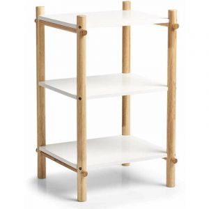 Zeller PRESENT SCHÖNER LEBEN. PRAKTISCH WOHNEN. Étagère pour Enfant en MDF et Caoutchouc Blanc, Bois d'ingénierie, ca. 35 x 35 x 58,5 cm