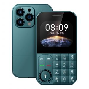 Avizar Téléphone portable à touches Écran 2,01 pouces Double SIM Style Curve Vert foncé