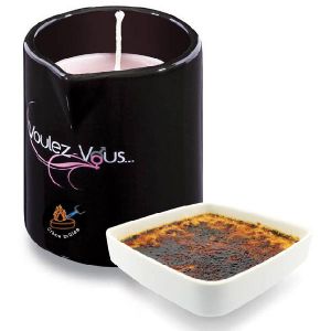 Image de Voulez-vous Bougie de massage gourmande " Cr&egrave;me br&ucirc;l&eacute;e "