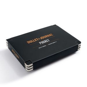 Bullet Journal Pocket Souple 14,4 x 10,4 cm Set de 3 Noir