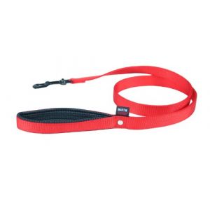 Martin Sellier Laisse rouge nylon double épaisseur pour chien 120cm