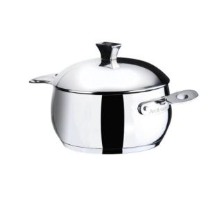 Image de Art & Cuisine 8084 - Marmite Chaudron Line 28 cm en inox avec couvercle tous feux dont induction