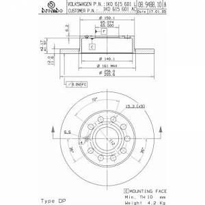 Image de Brembo 2 Disques de frein 08.9488.11