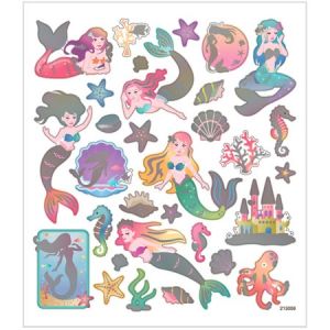 Image de Creotime Stickers papier - Sirènes - 32 pcs