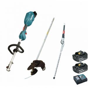 Makita Outil Multifonctions 18V DUX18 + Débroussailleuse + Taille haies + 2 batt 3Ah