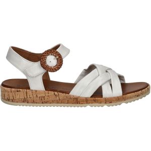Tamaris Femme Damen 1-28129-44 Sandale Plate, Cuir Blanc, 37 EU