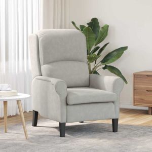 VidaXL Fauteuil Gris clair 76 x 94 x 102 cm Microfibre