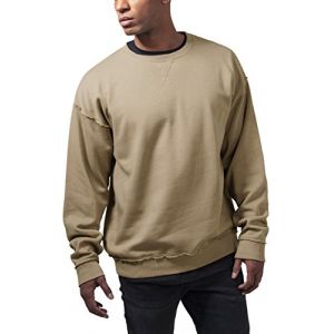 Urban classics Sweat-shirt Sweat oversize à col rond effet retourné Beige - Taille EU XXL,EU S,EU M,EU L,EU XL