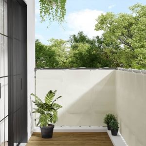 VidaXL Cran de balcon crème 120x700 cm 100% polyester oxford