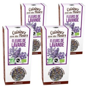 Image de Aromandise Fleurs comestibles bio - Fleurs de Lavande 160 g